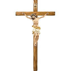 Cristo Pisa con espinas en cruz recta